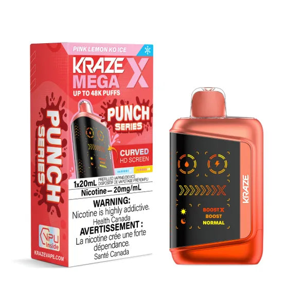 Kraze Mega X - Pink Lemon KO Ice - 20mg