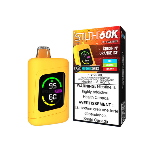 STLTH 60K Disposable - Refresh Series - Crushin' Orange Ice - 20mg