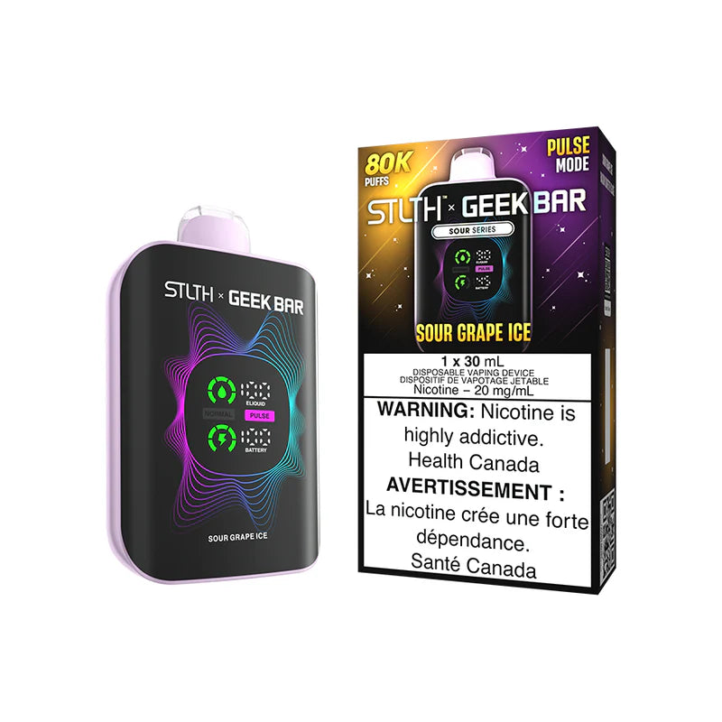 STLTH X Geek Bar Disposable - Sour Grape Ice - 20mg