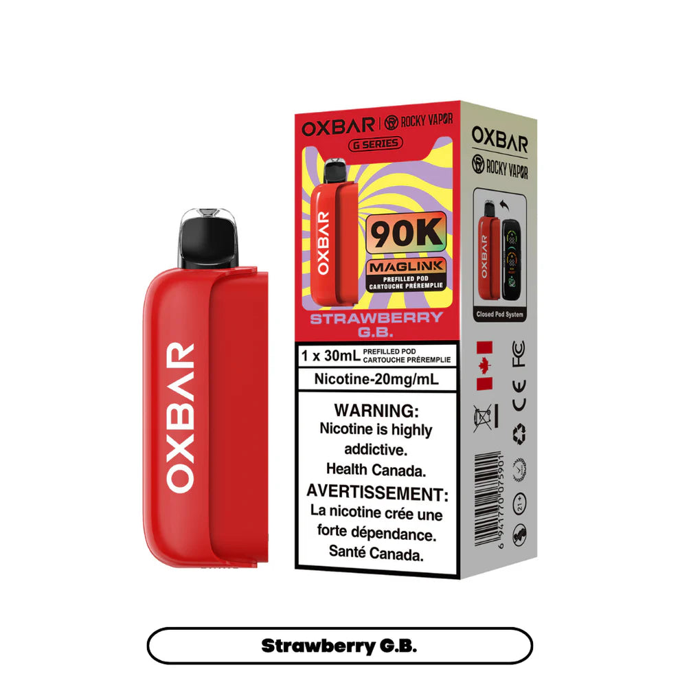 Rocky Vapor Oxbar Maglink Replacement Pod - G Series - Strawberry G.B. - 20mg