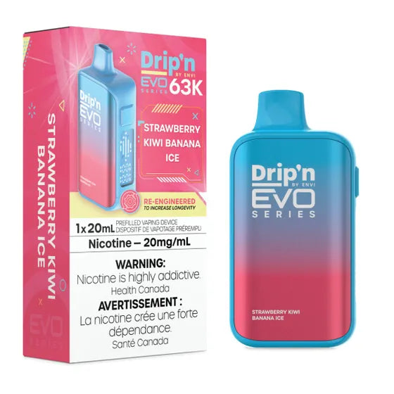 Drip'n by Envi EVO 63K Disposable - Strawberry Kiwi Banana Ice - 20mg