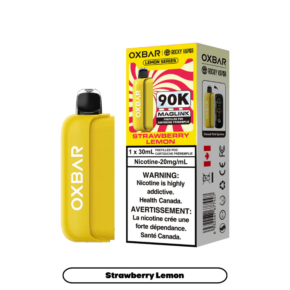 Rocky Vapor Oxbar Maglink Replacement Pod - Lemon Series - Strawberry Lemon - 20mg