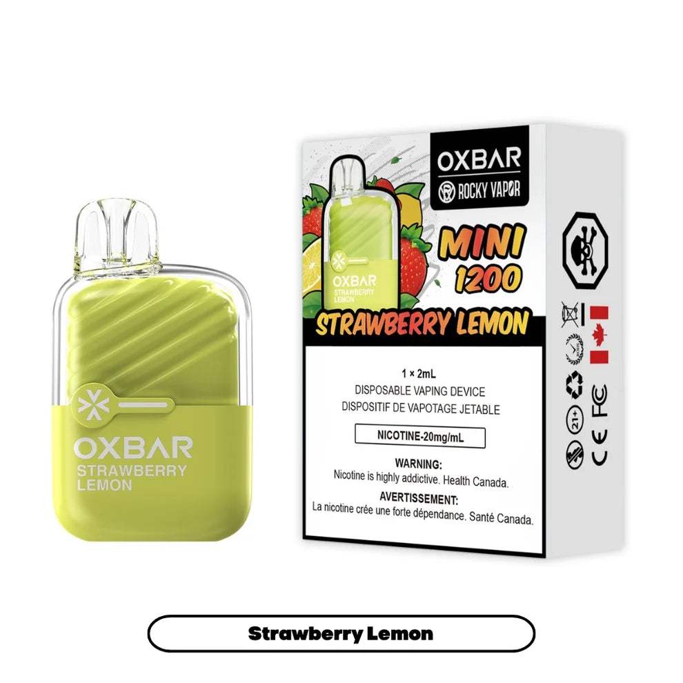 Rocky Vapor Oxbar Mini 1200 - Strawberry Lemon - 20mg