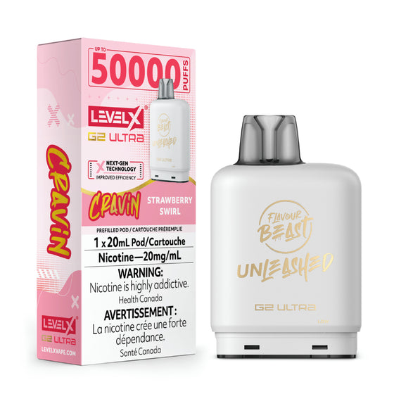 Level X Unleashed G2 Ultra - Cravin' Strawberry Swirl - 20mg