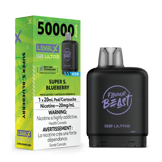Level X Flavour Beast G2 Ultra -Super S. Blueberry Iced - 20mg