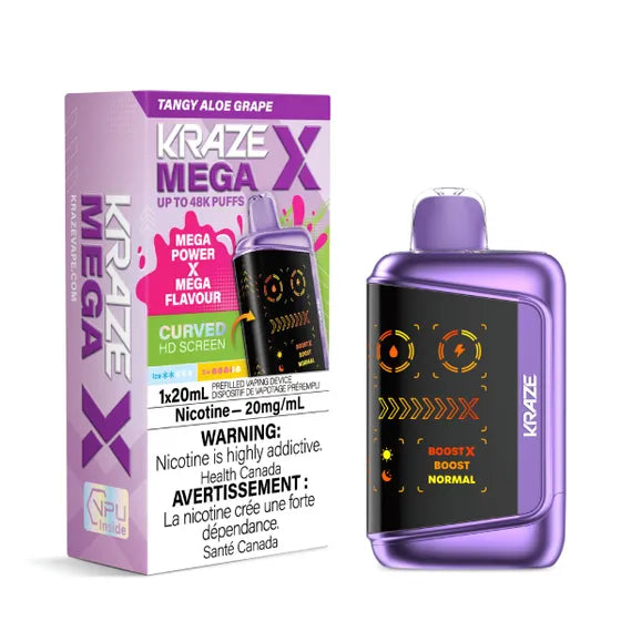 Kraze Mega X - Tangy Aloe Grape - 20mg