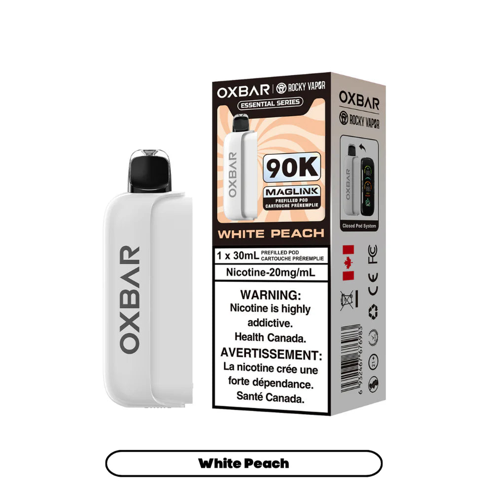 Rocky Vapor Oxbar Maglink Replacement Pod - Essential Series - White Peach - 20mg