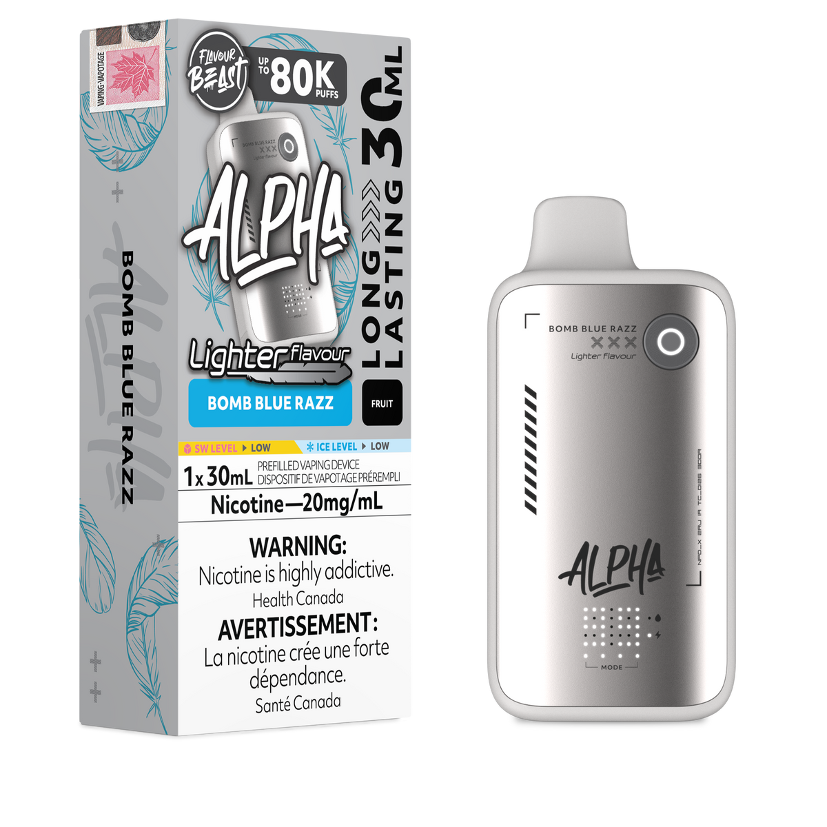 Flavour Beast Alpha Disposable - Light Bomb Blue Razz - 20mg