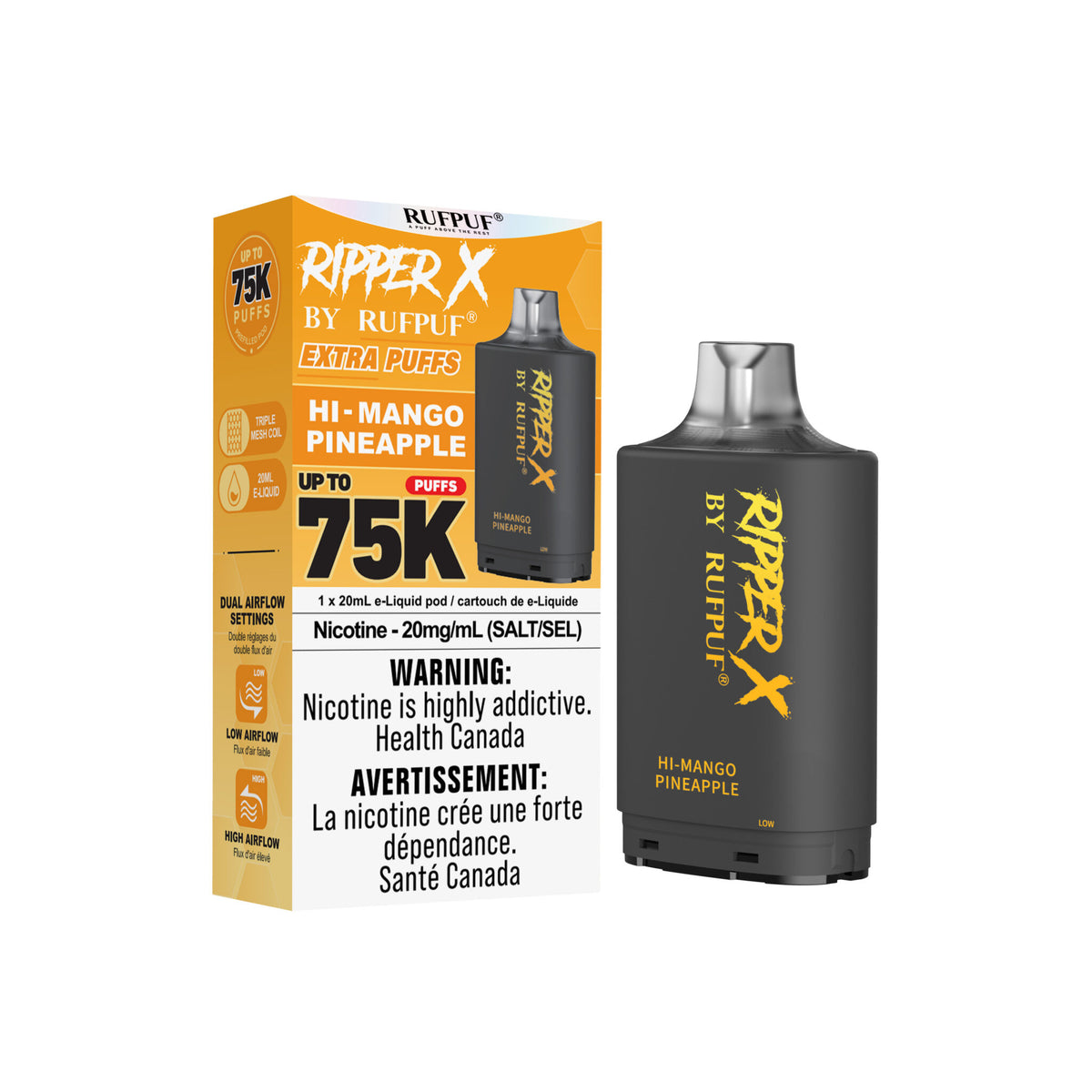 Ripper X 75K - Hi-Mango Pineapple - 20mg
