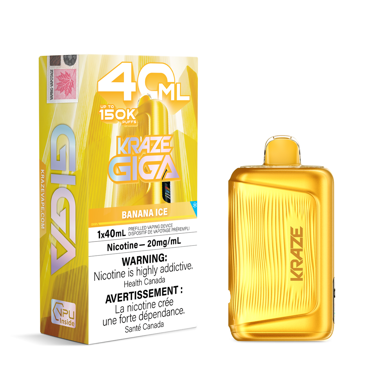 Kraze Giga - Banana Ice - 20mg