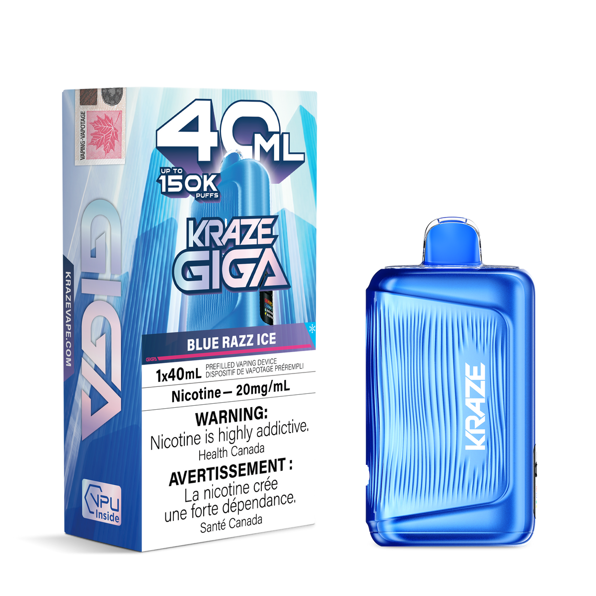 Kraze Giga - Blue Razz Ice - 20mg