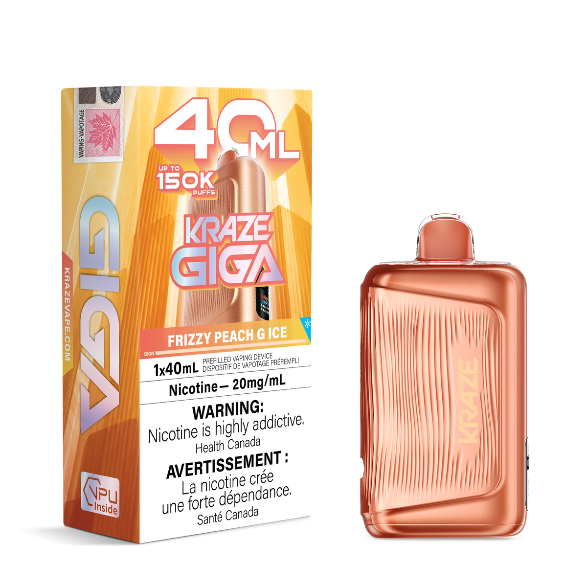 Kraze Giga - Frizzy Peach G Ice - 20mg