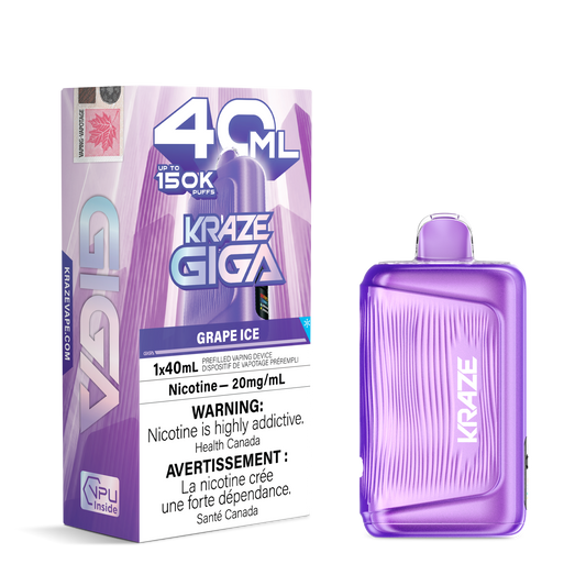 Kraze Giga - Grape Ice - 20mg