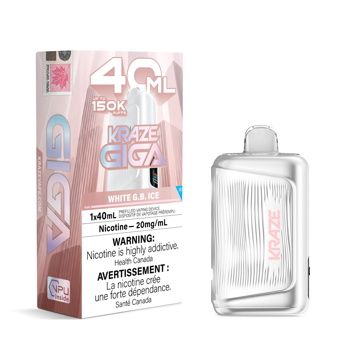 Kraze Giga - White G.B. Ice - 20mg