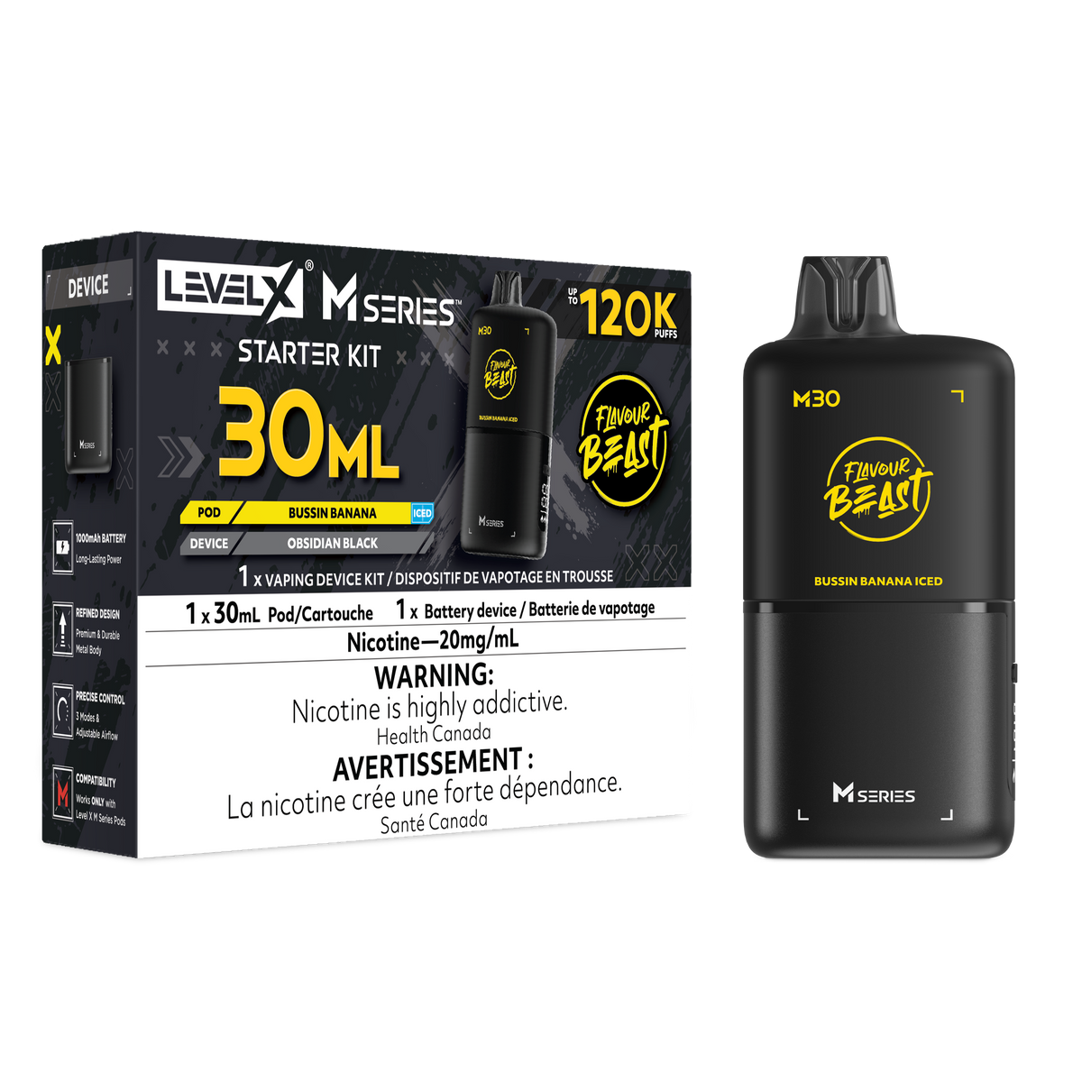 Level X Flavour Beast M Series - Starter Kit - Bussin' Banana - 20mg