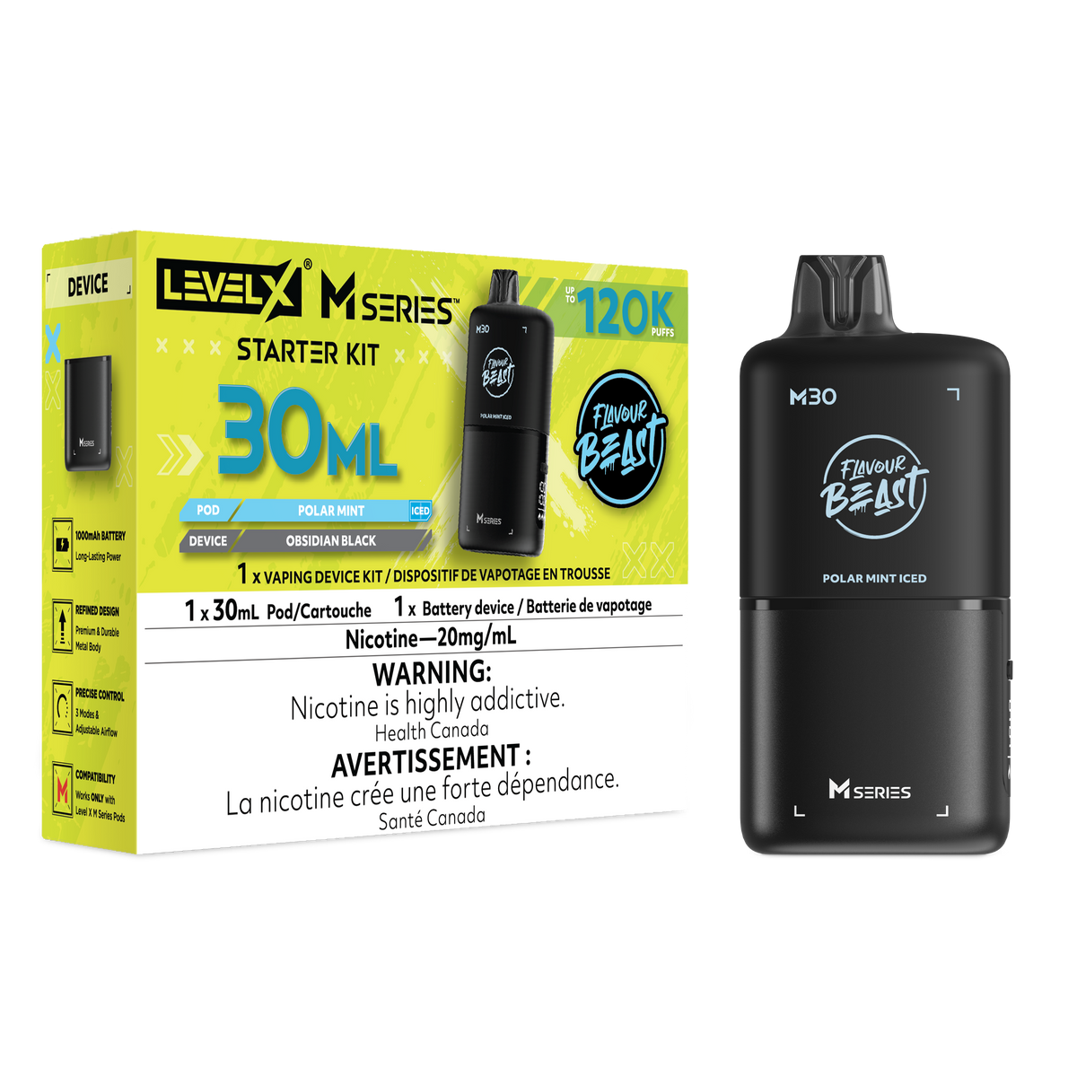 Level X Flavour Beast M Series - Starter Kit - Polar Mint - 20mg