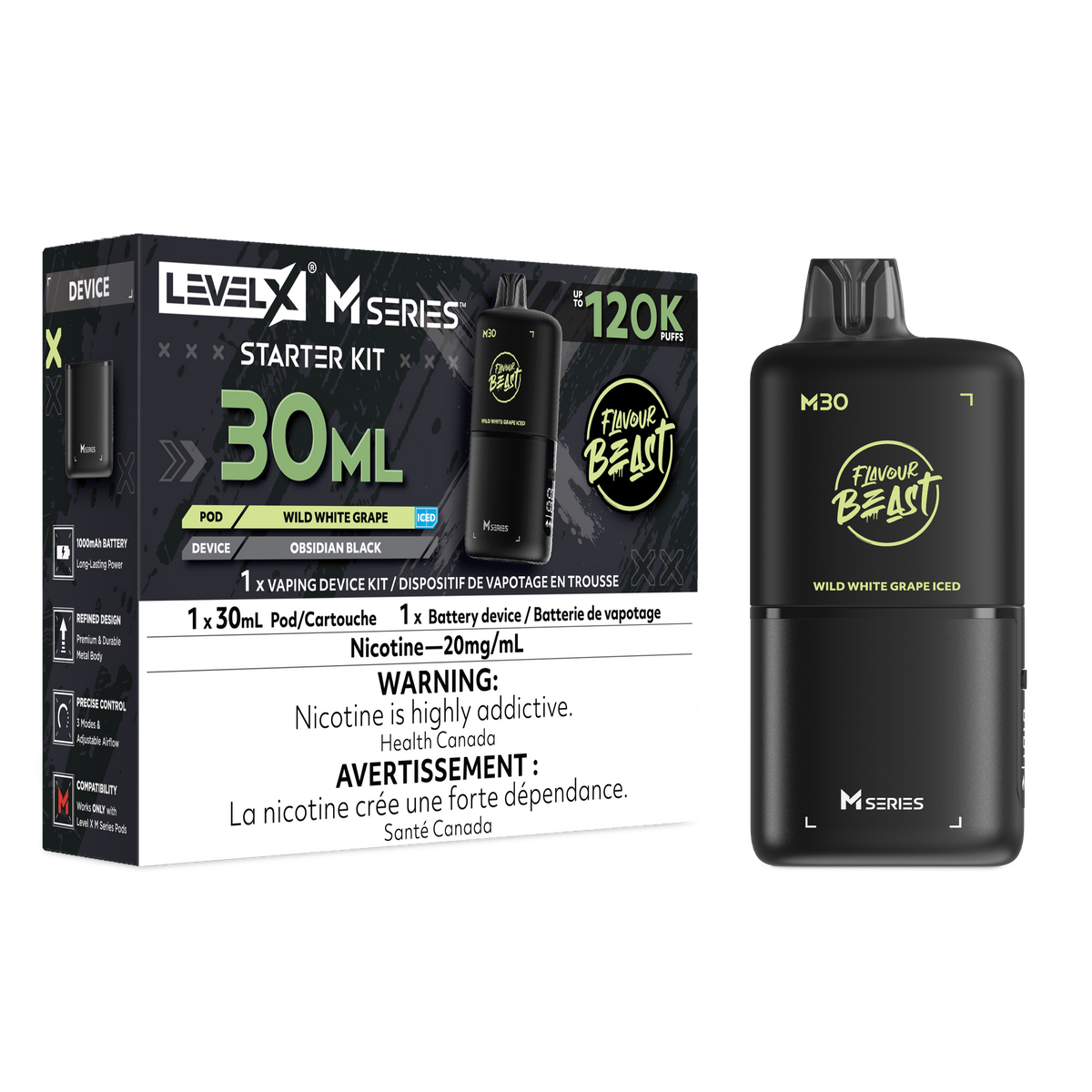 Level X Flavour Beast M Series - Starter Kit - Wild White Grape - 20mg