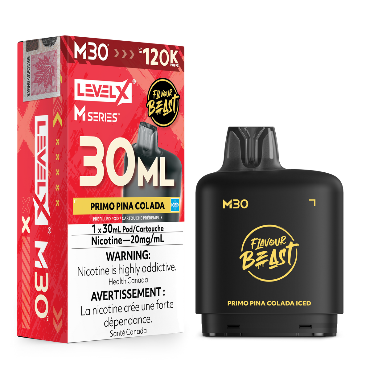 Level X Flavour Beast M Series - 30ml Pod - Primo Pina Colada - 20mg