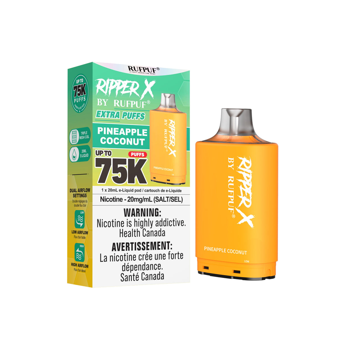Ripper X 75K - Pineapple coconut - 20mg