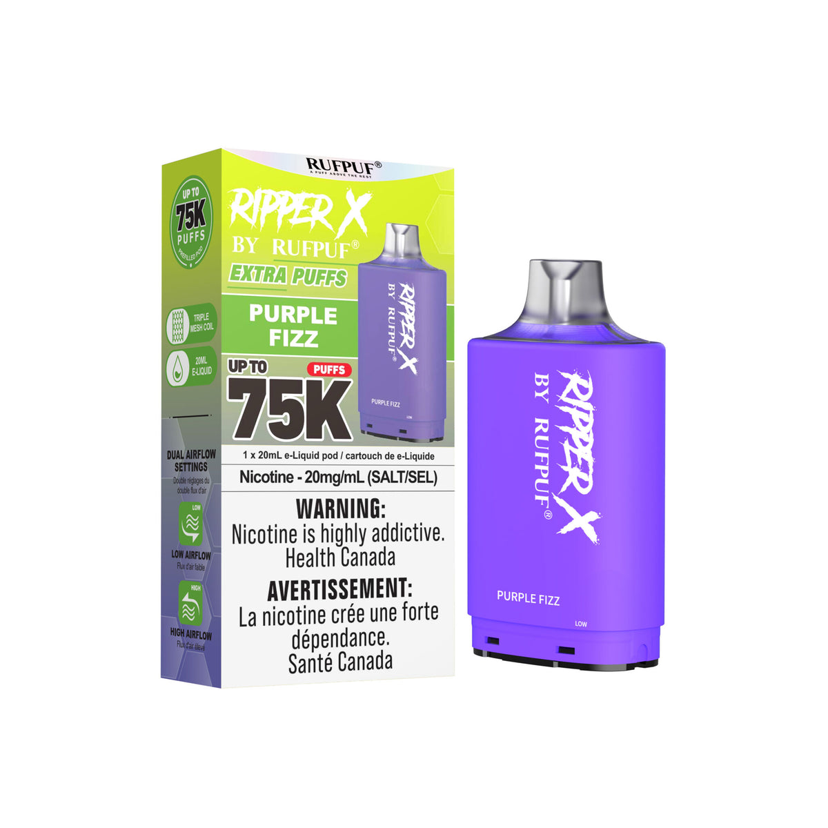 Ripper X 75K - Purple Fizz - 20mg