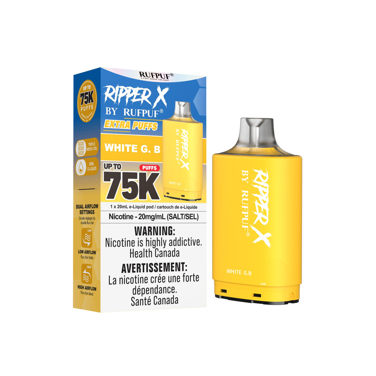 Ripper X 75K - WHITE G.B - 20mg