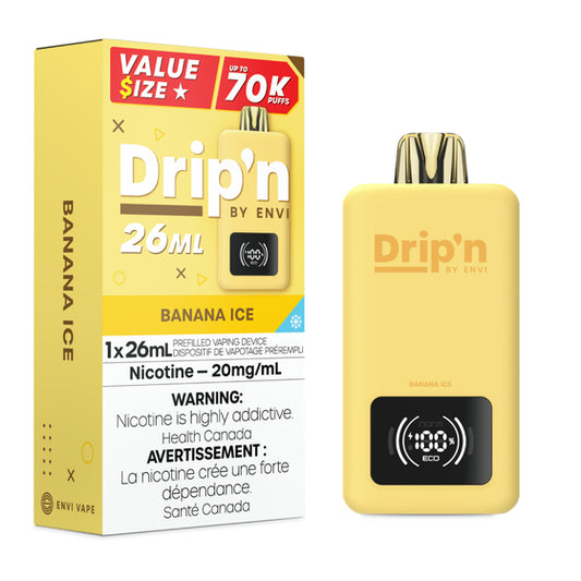 Drip'n by Envi 26mL Disposable - Banana Ice - 20mg