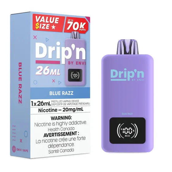 Drip'n by Envi 26ML Disposable - Blue Razz - 20mg