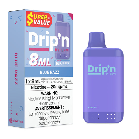 Drip'n by Envi 8mL Disposable - Blue Razz - 20mg