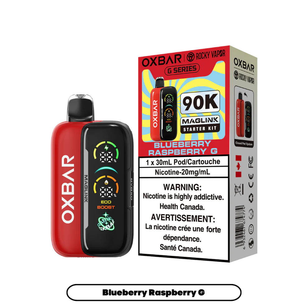 Rocky Vapor Oxbar Maglink - G Series - Blueberry Raspberry G - 20mg {Starter Kit}