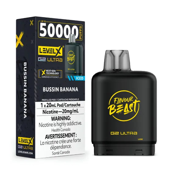 Level X Flavour Beast G2 Ultra - Bussin Banana - 20mg