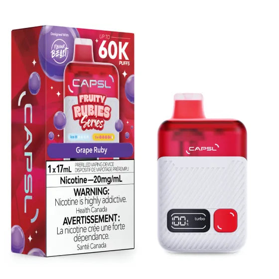 Flavour Beast - CAPSL AFX17 Disposable - Fruity Rubies Grape Ruby - 20mg