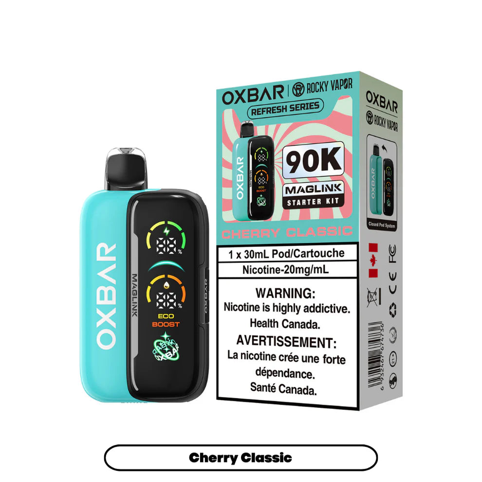 Rocky Vapor Oxbar Maglink - Refresh Series - Cherry Classic - 20mg {Starter Kit}