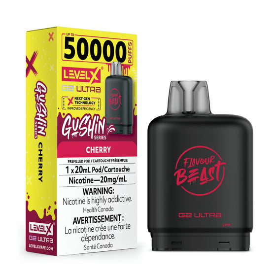 Level X Flavour Beast G2 Ultra - Gushin Cherry - 20mg