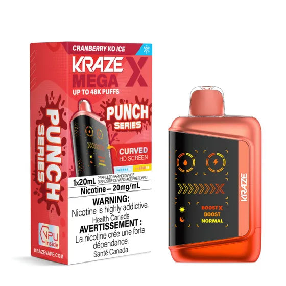 Kraze Mega X - Cranberry KO Ice - 20mg
