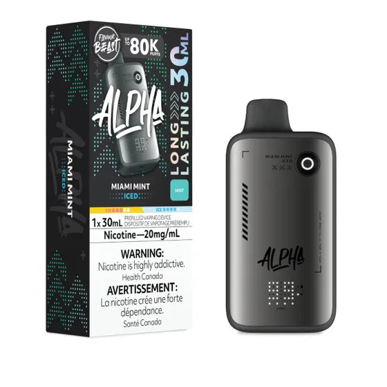 Flavour Beast Alpha Disposable - Miami Mint Iced - 20mg