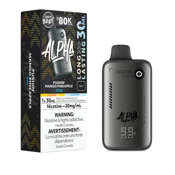 Flavour Beast Alpha Disposable - Pushin' Mango Pineapple Iced - 20mg