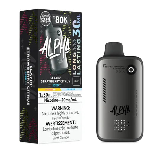 Flavour Beast Alpha Disposable - Slayin' Strawberry Citrus Iced - 20mg