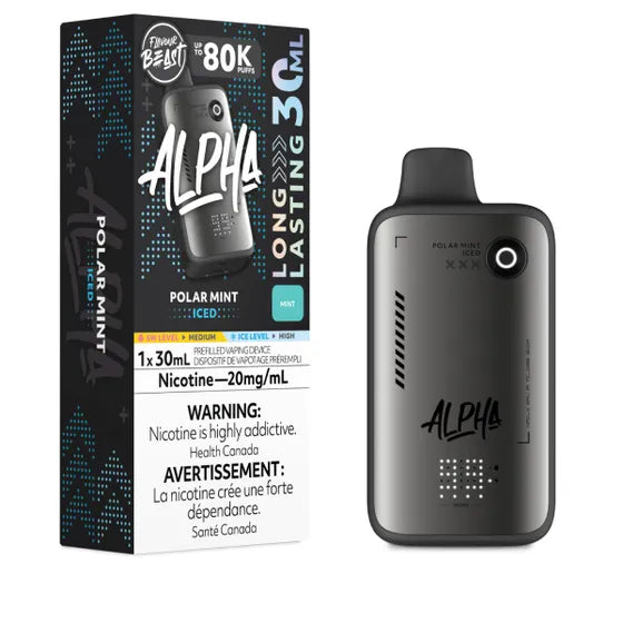 Flavour Beast Alpha Disposable - Polar Mint Iced - 20mg