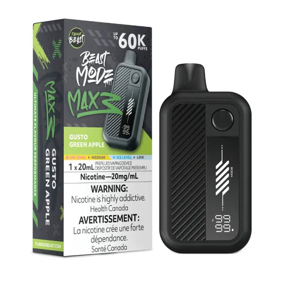Flavour Beast Beast Mode Max 3 - Gusto Green Apple - 20mg