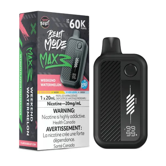Flavour Beast Beast Mode Max 3 - Weekend Watermelon Iced - 20mg