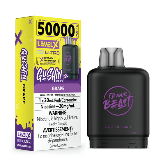 Level X Flavour Beast G2 Ultra - Gushin Grape - 20mg
