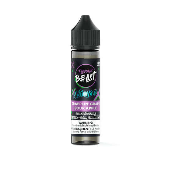 Flavour Beast E-Liquid 60ml - Grapplin' Grape Sour Apple - 20mg