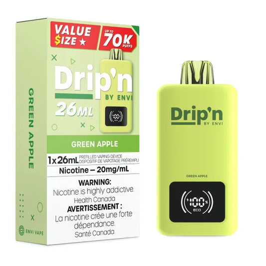 Drip'n by Envi 26ML Disposable - Green Apple - 20mg