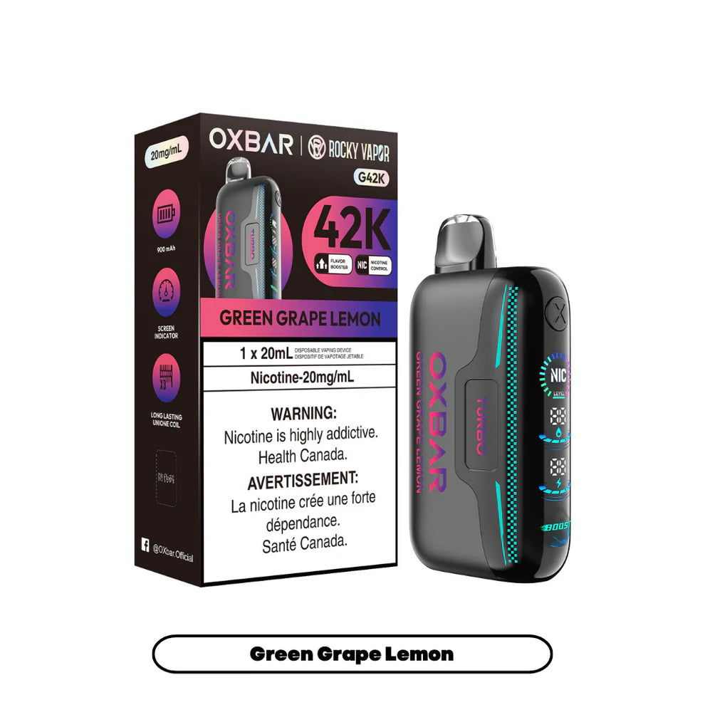 Rocky Vapor Oxbar G42K - Green Grape Lemon - 20mg