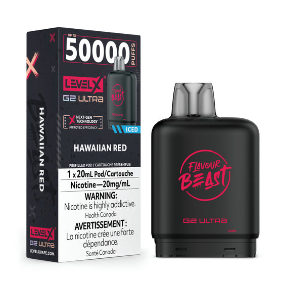 Level X Flavour Beast G2 Ultra - Hawaiian Red Iced - 20mg