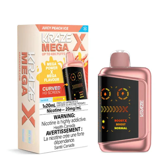 Kraze Mega X - Juicy Peach Ice - 20mg