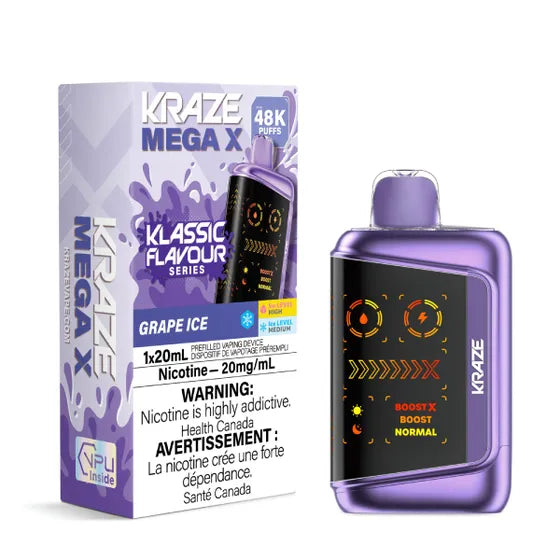 Kraze Mega X Klassic - Grape Ice - 20mg