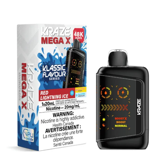 Kraze Mega X Klassic - Red Lightning Ice - 20mg