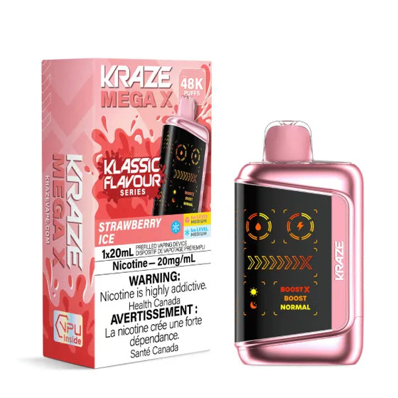 Kraze Mega X Klassic - Strawberry Ice - 20mg