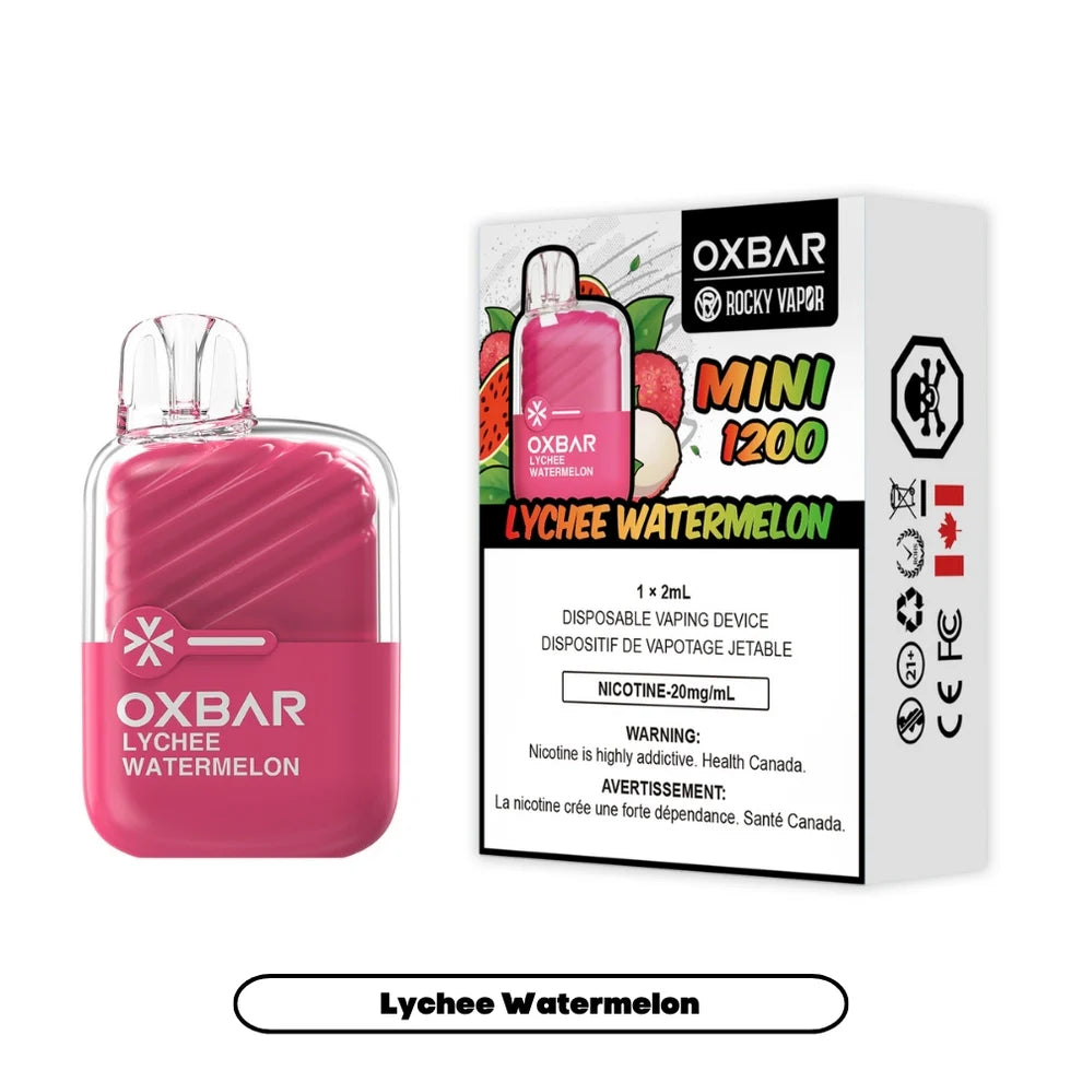 Rocky Vapor Oxbar Mini 1200 - Lychee Watermelon - 20mg